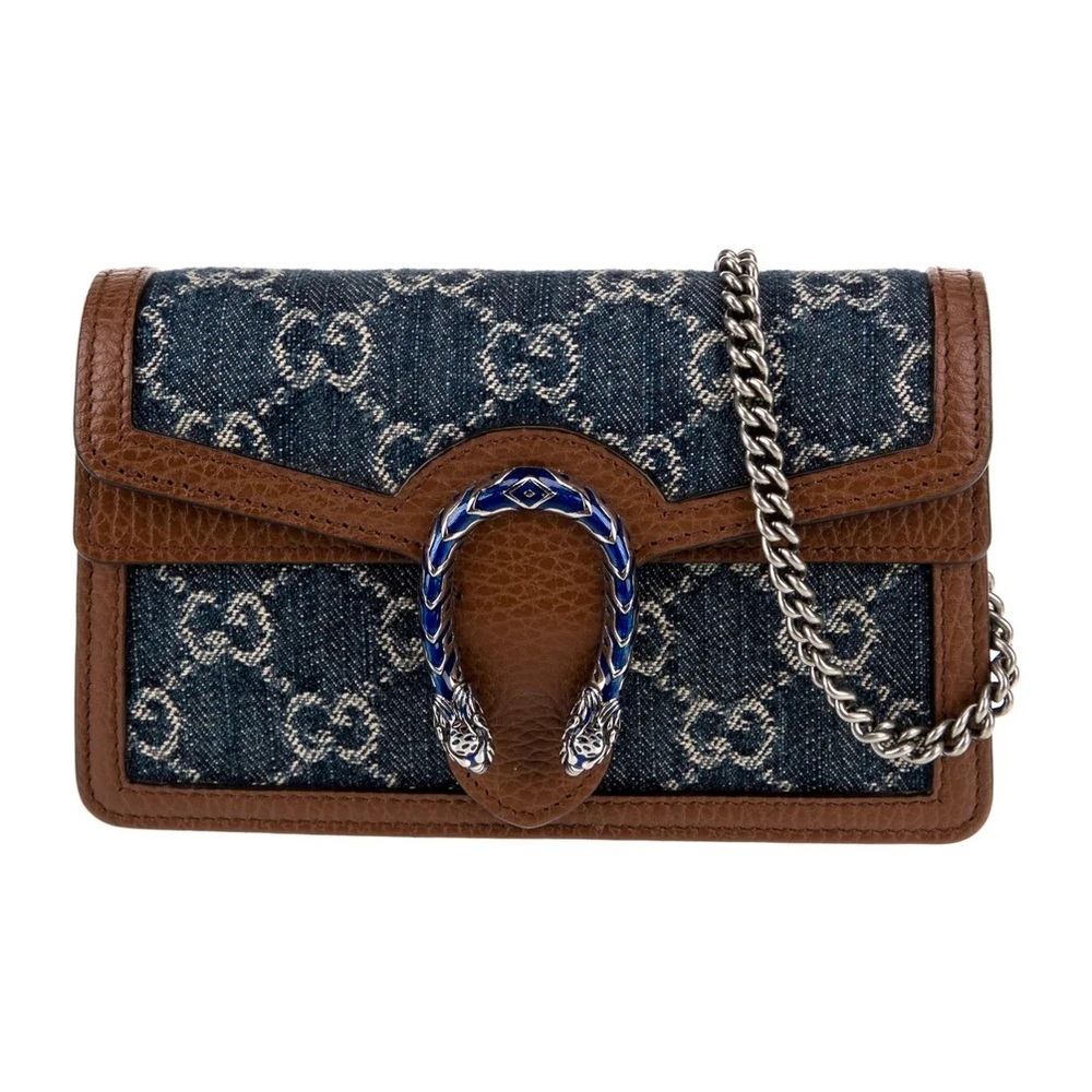 Gucci Denim and Leather Crossbody Bag